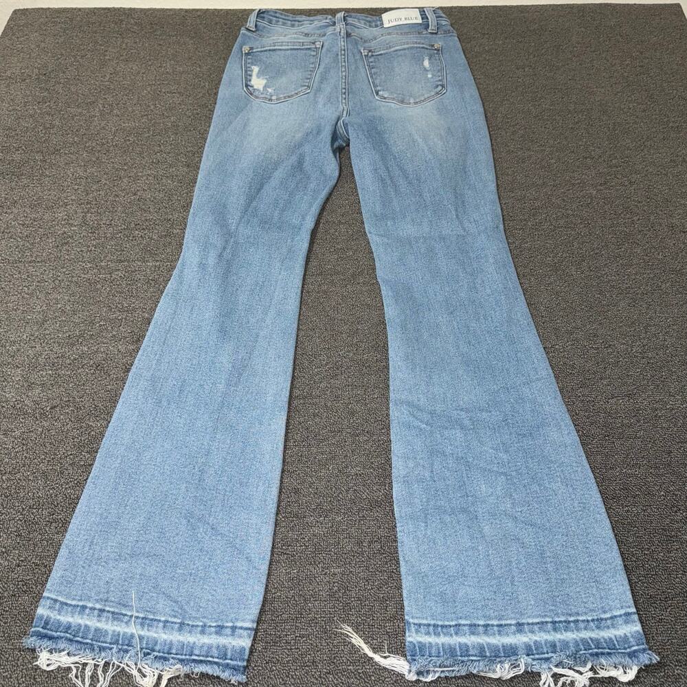 Judy Blue Mid-Rise Light Wash Destroyed Bootcut Jeans Women's Size 3/26 Boho - Picture 2 of 11